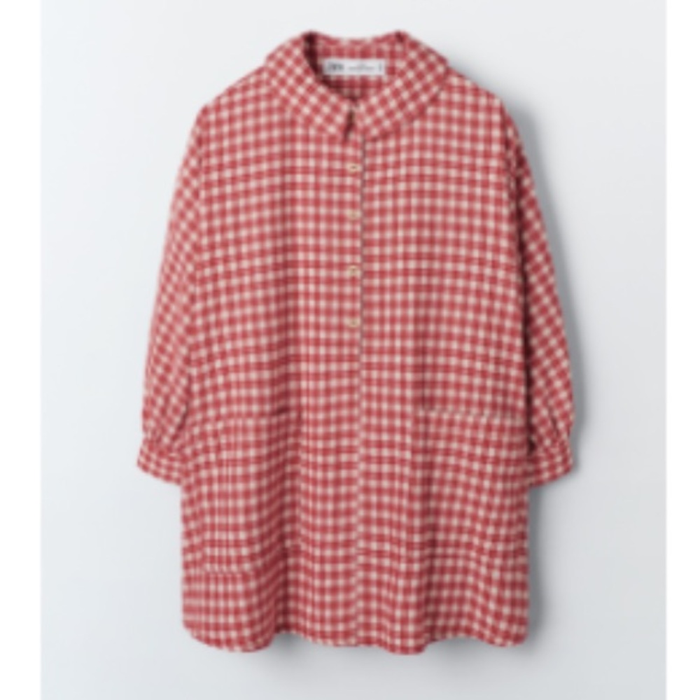 Zara Limited Edition checkered swing dress size 8